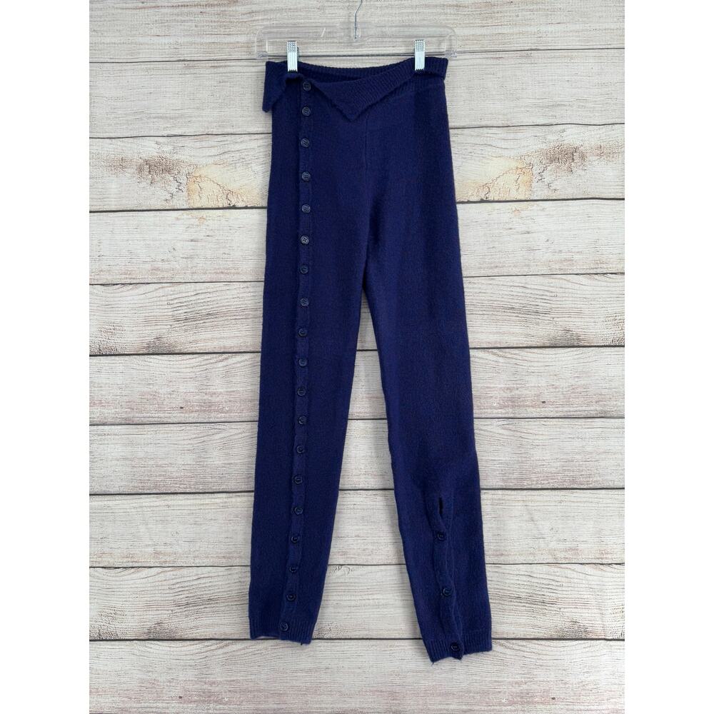RUVE Imalona Button‎ Down Leg Flap Waist Pants Womens M Purple Skinny Fit NEW